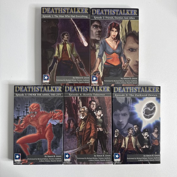 Deathstalker by Simon R. Green COMPLETE (1-5)‎ Audiobook Cassette Tapes